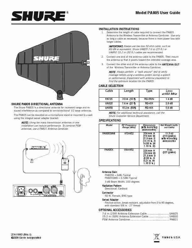 Shure TV Antenna PA805-page_pdf